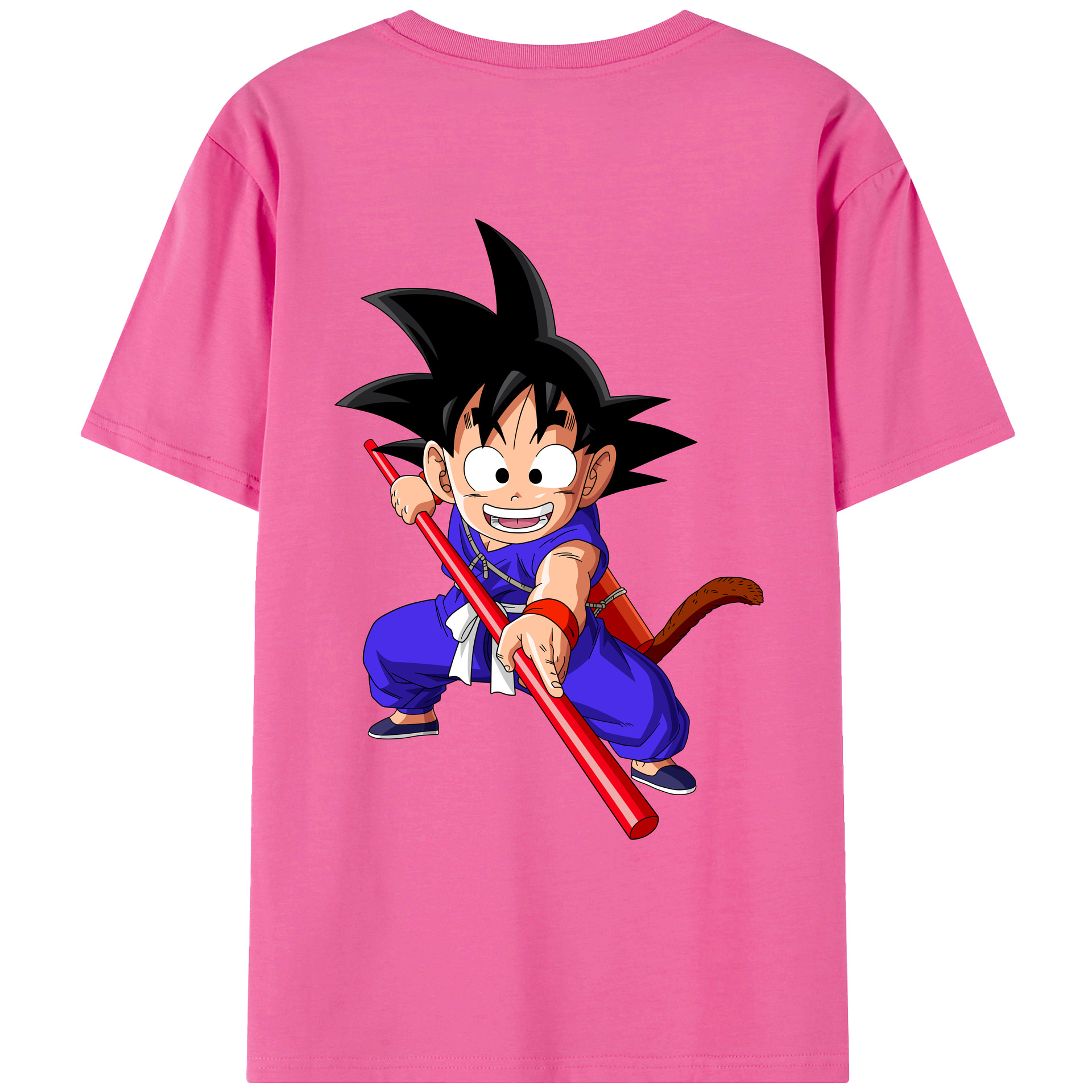 （画像用） ドラゴンボール 孫悟空（そん ごくう）Son Goku カカロット DRAGON BALL Kakarotto レディース半袖Tシャツ(バックプリント)